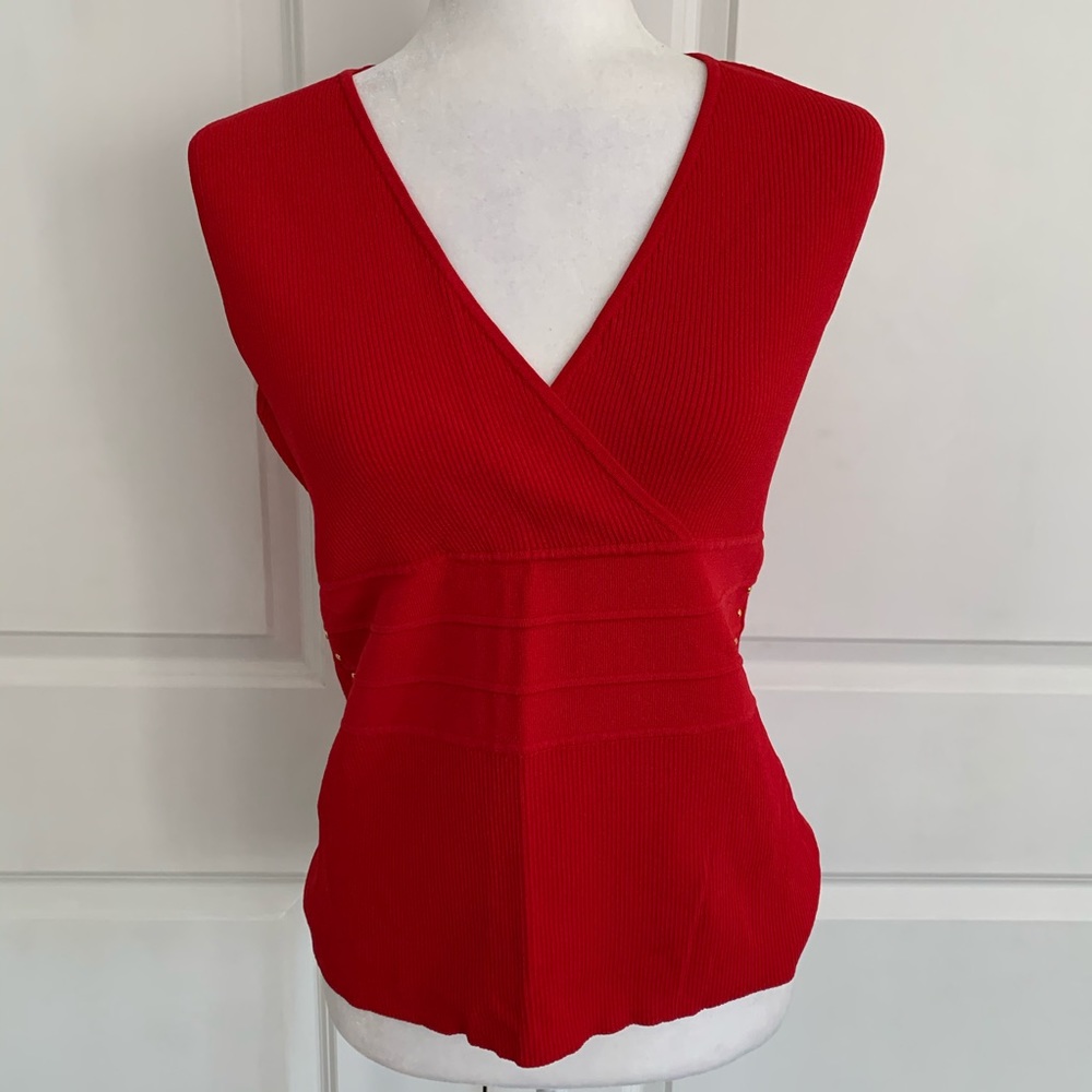 Evie Fitted Red Tank